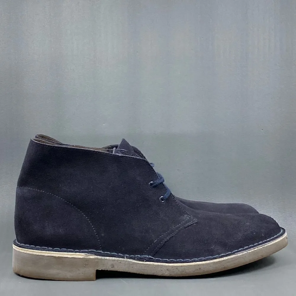Clark’s Originals Desert Chukka Boots Daim Blue Suede Lace up boots mens size 13